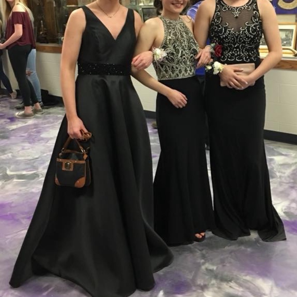 Black A-line Prom Dress
